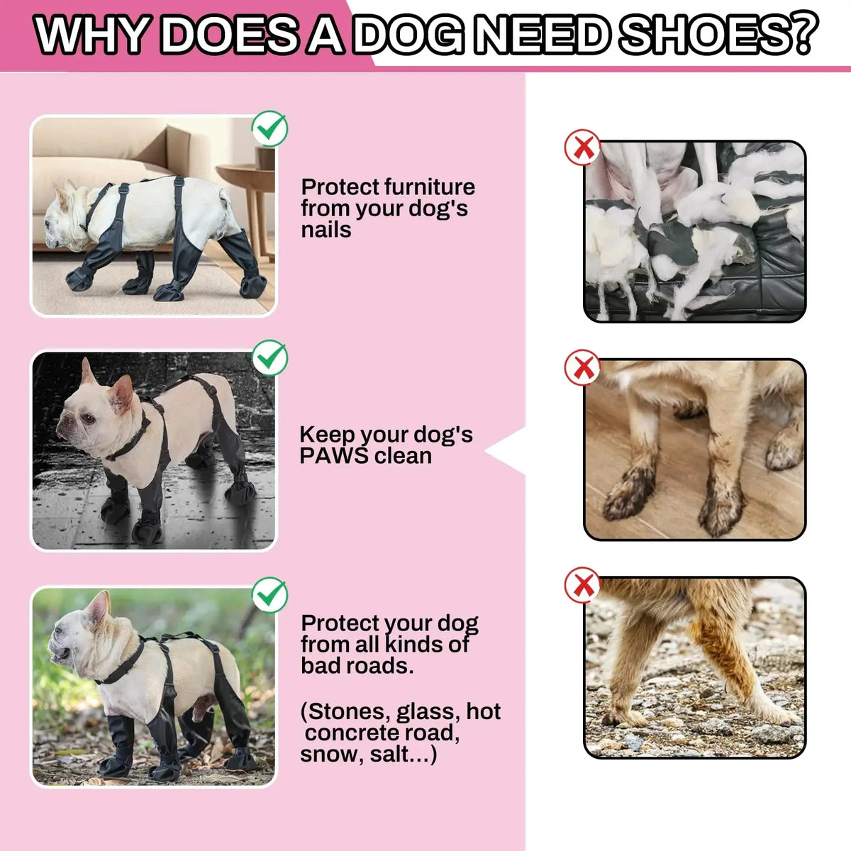 Waterproof Dog Boots Outdoor Shoe Accessory for Corgi Poodle Bulldog Frenchie - Galosh Dog Booties for Pet Safety and Comfort